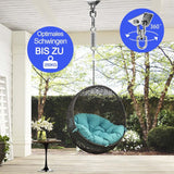 Ceiling Mount Hanging Chair Spring, Hammock Hanging Hooks Kit Stainless Steel 360° Rotation Ceiling Mount up to 450 kg - Front View