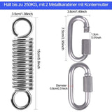 Ceiling Mount Hanging Chair Spring, Hammock Hanging Hooks Kit Stainless Steel 360° Rotation Ceiling Mount up to 450 kg