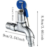 Anti-theft tap for outdoor use, anti-theft brass tap, lockable outdoor tap, for washing machine in the garden