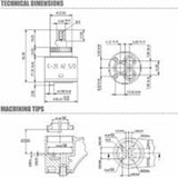 Ceramic Faucet Insert for Mixer Valve Replacement 35MM, DEBUNS - Top-Down View