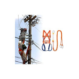 Full Body Harness Fall Protection Kit for Belt, Safety Belt, Rescue Rope - Top-Down View