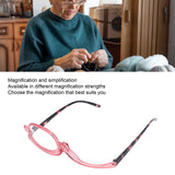 Makeup Glasses Lightweight Foldable Rotating Single Lens Women Magnifying Cosmetic Glasses, Pink, +3.00 - Side View