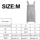 Women's Cotton and Linen Apron with Cross Back and Large Pocket, Gray, M - Side View