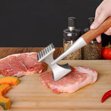 Meat Mallet, Heavy Duty Meat Tenderizer, Steak Mallet with Wooden Handle and Food Grade Zinc Alloy, 2 in 1 Kitchen Mallet, 26 CM