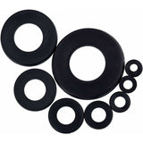 500pcs Black Plastic Washers Lock Washers Fasteners, Self-Locking Washer Assortment Mechanical Washer M2.5 M3 M4 M5 M6 M8 M10 - Side View