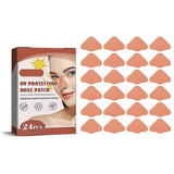 24 pcs Sunscreen Nose Patch UV Protection Nose Cover Sports Outdoor Skin-friendly Sun Nose Sticker