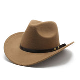 American Western Cowboy Hat Felt Hat For Men And Women Riding Hat Rolled Brim Imitation Wool Jazz Hat Cowboy Hat Pink Pink-tfrf Pink - Rear View