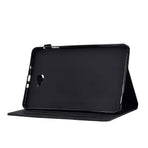 compatible with Samsung Galaxy Tab A 10.1 (2016) T580 / T585 Shockproof Case Pu Leather Butterfly Floral Pattern Printed Case Black