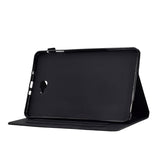 compatible with Samsung Galaxy Tab A 10.1 (2016) T580 / T585 Shockproof Case Pu Leather Butterfly Floral Pattern Printed Case Black - Side View