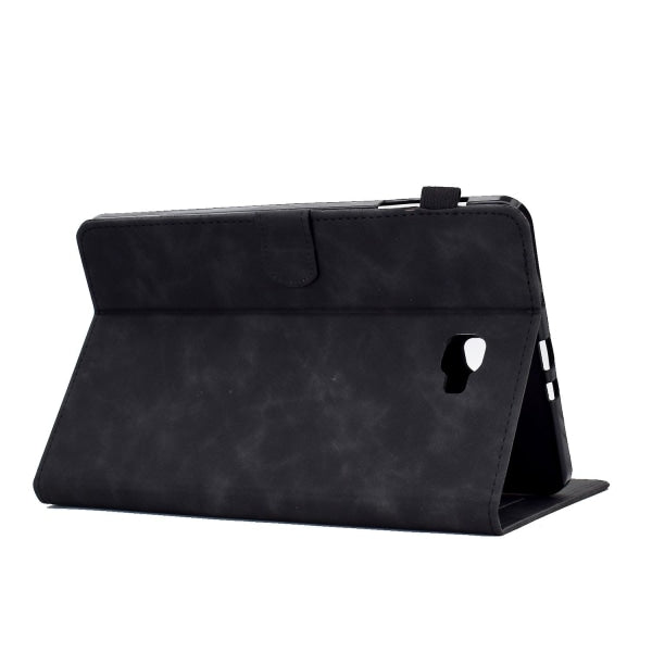 compatible with Samsung Galaxy Tab A 10.1 (2016) T580 / T585 Shockproof Case Pu Leather Butterfly Floral Pattern Printed Case Black