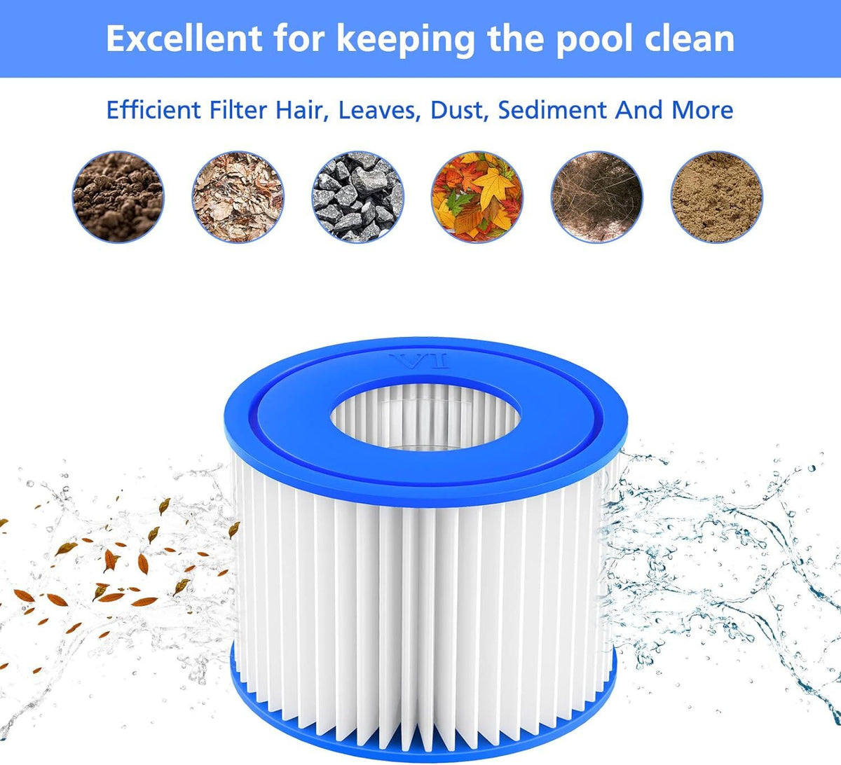 Lay-Z-Spa filter cartridge (VI), compatible with all Lay-Z-Spa hot tubs 2pcs