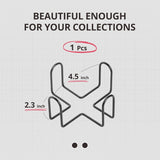 Minimalist Black Iron Metal Coaster Holder for Both Round and Square Coasters - 45-Degree Angle
