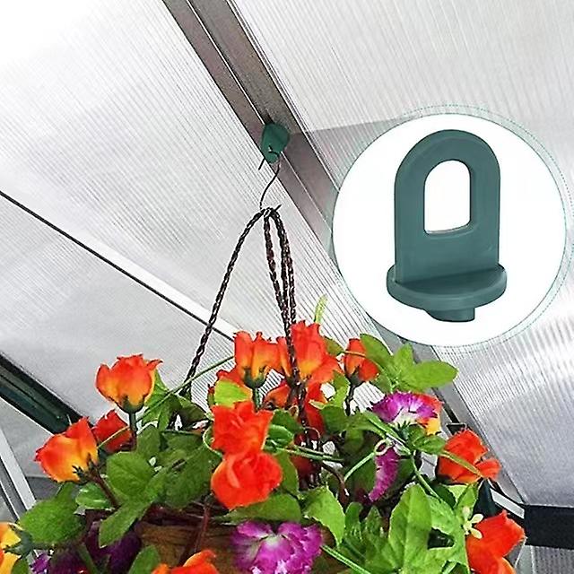 Greenhouse Clamps Set of 100 with extra strong grip and eyelets - The best trellis and plant holder for your greenhouse(Dark green)