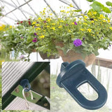 Greenhouse Clamps Set of 100 with extra strong grip and eyelets - The best trellis and plant holder for your greenhouse(Dark green) - Top-Down View