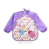 pcs bibs with sleeves, waterproof long sleeve bibs, unisex, for toddlers - Side View