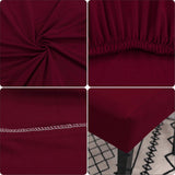 Chair Covers Set of 4 or 6, Stretch Removable Washable Chair Covers Decoration Slipcovers Seat Covers for Hotel Wine Red-tfrf wine Red 4pcs - 45-Degree Angle