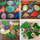 Dinosaur cake mold for kids baking fondant - Rear View