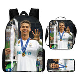 Football star Ronaldo print in three pieces