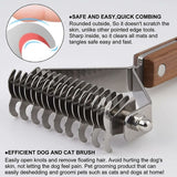 Coat King Dog and Cat Brush, Pet Grooming Comb Deshedding Rake Significantly Reduces Shedding