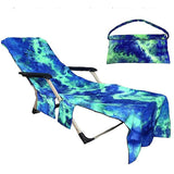 Beach Chair Cover with Side Pockets for Sunbathing, Garden