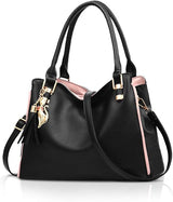 Hobo and Shoulder Bags for Women Fashion Handbags Large Tote Bag Ladies Shoulder Bag_MGF Black