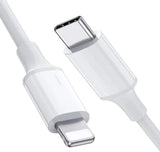 3-pack 2m Lightning cable charging and data transfer 2pcs USB-C White 3-PACK 2M charging cable - Front View