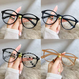 Brown Black Leopard Print Anti Blue Light Glasses Women Men Computer Glasses leopard print