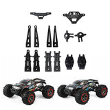 For XLH Hosim 9125 RC Car 14pcs Front Rear Upper Lower Control Arm Control Stub Axle Bumper Black - Front View