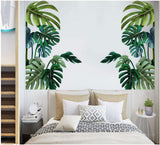 Green Plant Wall Sticker Tropical Wall Sticker, Plant Stickers, DIY - Front View