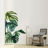 Green Plant Wall Sticker Tropical Wall Sticker, Plant Stickers, DIY - Top-Down View