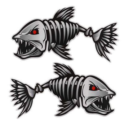 2pcs/set Fishing Boat Decals Sticker Car Decal Boat Decals for Kayak Fishing Car Reflective Decals Accessories 25*13cm