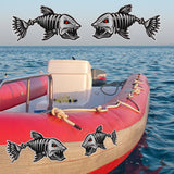 2pcs/set Fishing Boat Decals Sticker Car Decal Boat Decals for Kayak Fishing Car Reflective Decals Accessories 25*13cm - Front View