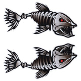 2pcs/set Fishing Boat Decals Sticker Car Decal Boat Decals for Kayak Fishing Car Reflective Decals Accessories 25*13cm