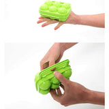 Portable Plastic Egg Carton 6 Compartments Foldable Egg Storage Box Large Capacity Egg Box Egg Holder Organizer for Refrigerator and Crisper - Top-Down View