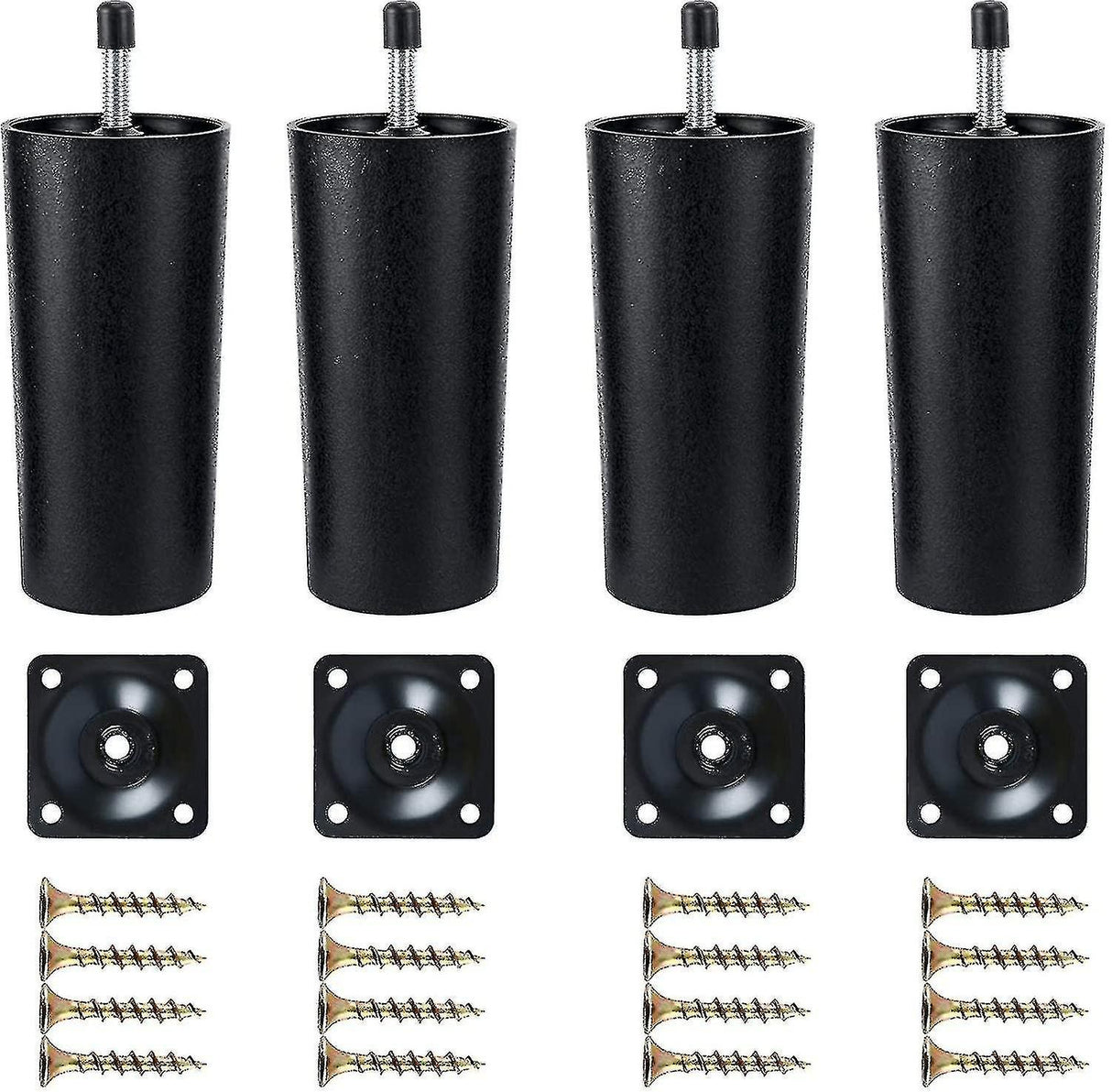 Plastic Sofa Legs, 4-Pack Replacement Sofa Legs Furniture Legs with Mounting Plates—yux
