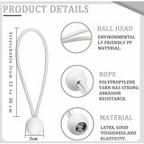 50 elastic rubber straps with balls for marquees, tents, banners, tarpaulins