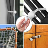 50 elastic rubber straps with balls for marquees, tents, banners, tarpaulins - Top-Down View