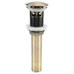 G1 1/4\" Pop-up Retro Sink Plug Waste Click-clack Drain with Overflow Bronzed Brass Universal Sink Drain Valve Basin Siphon - with Overflow