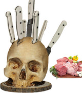 Skull Knife Holder, Horror Head Shaped Knife Holder, Knife Storage for Kitchen Countertop, Kitchen Skeleton Storage Knife Holder, Gothic Kitchen