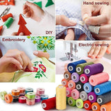 72 pcs Sewing Thread Set, 36 Colors Sewing Machine Threads, Pre-Wound Spools Sewing Thread Set, 365 Meters Per Spool - Side View