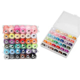 72 pcs Sewing Thread Set, 36 Colors Sewing Machine Threads, Pre-Wound Spools Sewing Thread Set, 365 Meters Per Spool - 45-Degree Angle