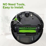 Package Multi-Surface Rubber Brushes Vacuum Cleaner Accessories for iRobot Roomba E5 E6 i7 i7 plus i8 i8+ i6 i6+ i4 i4 and Other Vacuum Cleaner Series - Side View