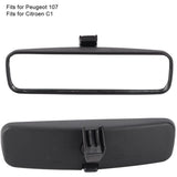 Car Interior Rearview Mirror for Citroen C1, Peugeot 107, Toyota Aygo - Compatible with Clio 3, Saxo 1.4VTS 1.5D 1.0X 1.6VTS 1.1X - ABS 814842 - Side View