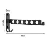 Foldable Clothes Hook, Wall Mounted Clothes Rack, Wall Hook, Foldable Hook for Balcony, Bathroom, Laundry Room (Black, 1-pack)—yux
