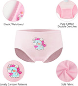 Children's cotton underwear, 8-pack Girls panties, breathable cotton underwear, panties for little girls, cotton underpants with different motifs (2-7 years) L - 45-Degree Angle
