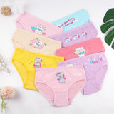 Children's cotton underwear, 8-pack Girls panties, breathable cotton underwear, panties for little girls, cotton underpants with different motifs (2-7 years) L