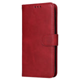SKALO Samsung A55 5G PU Leather Wallet Case - Multiple Colors Red
