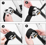 Pair Universal Bicycle Pedal Straps, Adjustable Non-Slip Double Adhesive Pedal Toe Clips Nylon Pedal Straps, Bicycle Pedal Accessories
