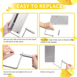 Cheese cutter with wire, cheese cutter for block cheese with 6 replacement wires, stainless steel cheese cutter
