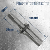 Wedge molds/Stone wedge for stone cracking 18 mm 5-pack - Side View